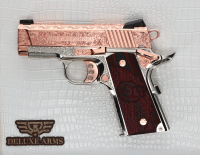 Deluxe Colt Defender 1911 Rose Gold Nickel Engraved