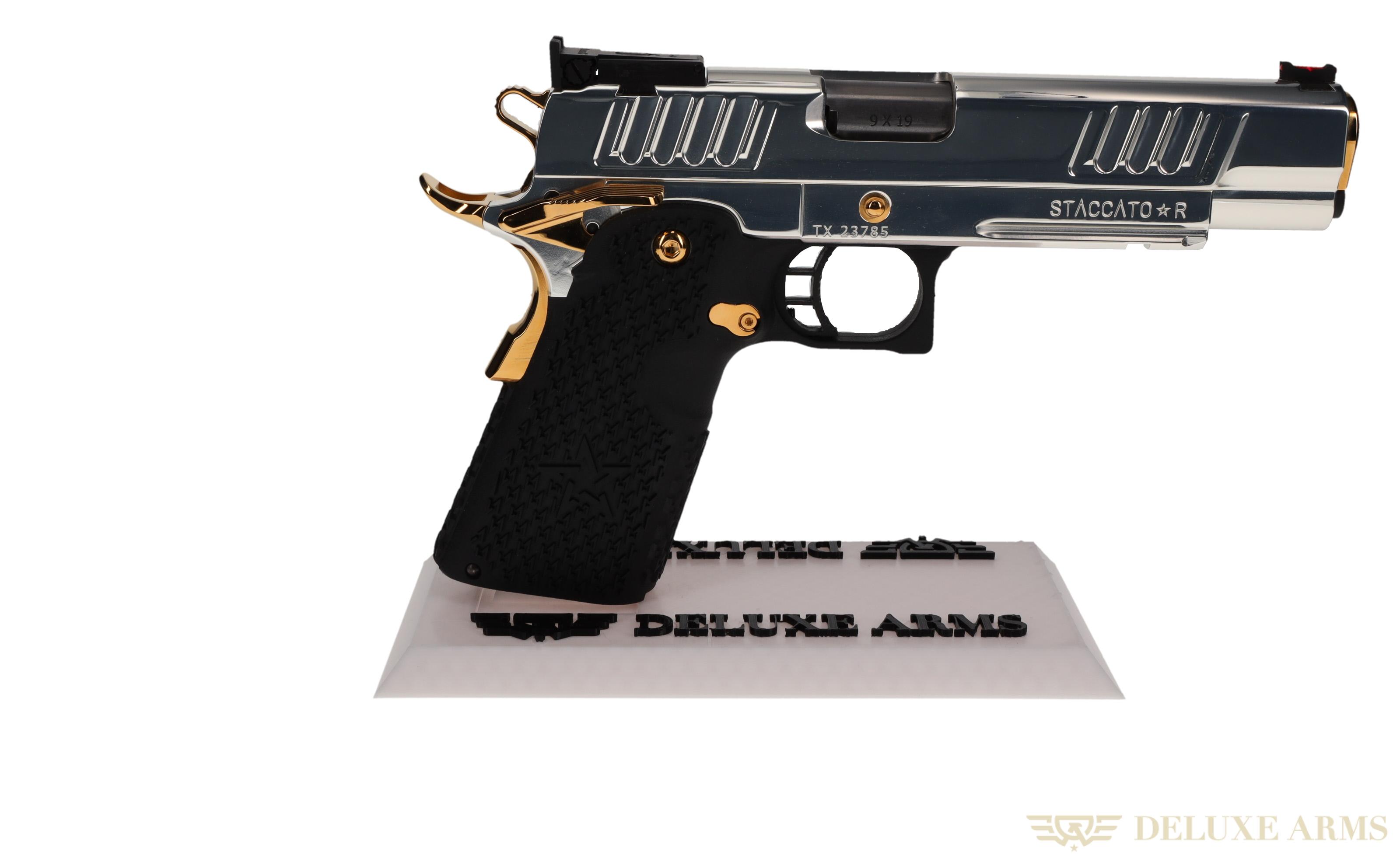 Deluxe Arms Custom R Plated 24k Gold Staccato | and Nickel