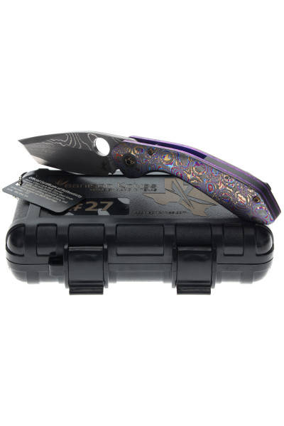 Keanison Bull Terrier Timascus Knife